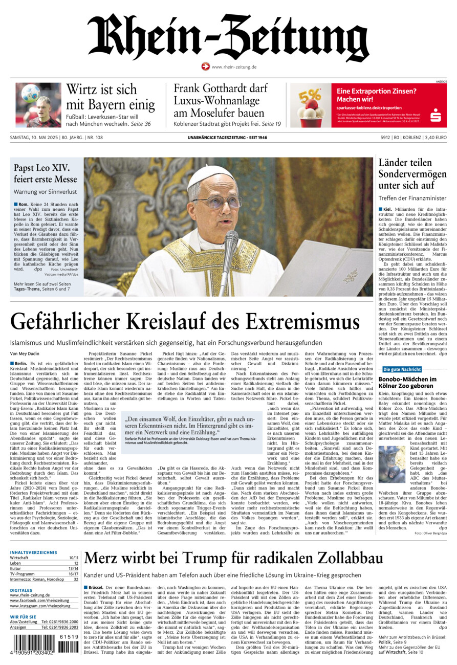 Rhein-Zeitung Koblenz & Region vom Samstag, 10.05.2025
