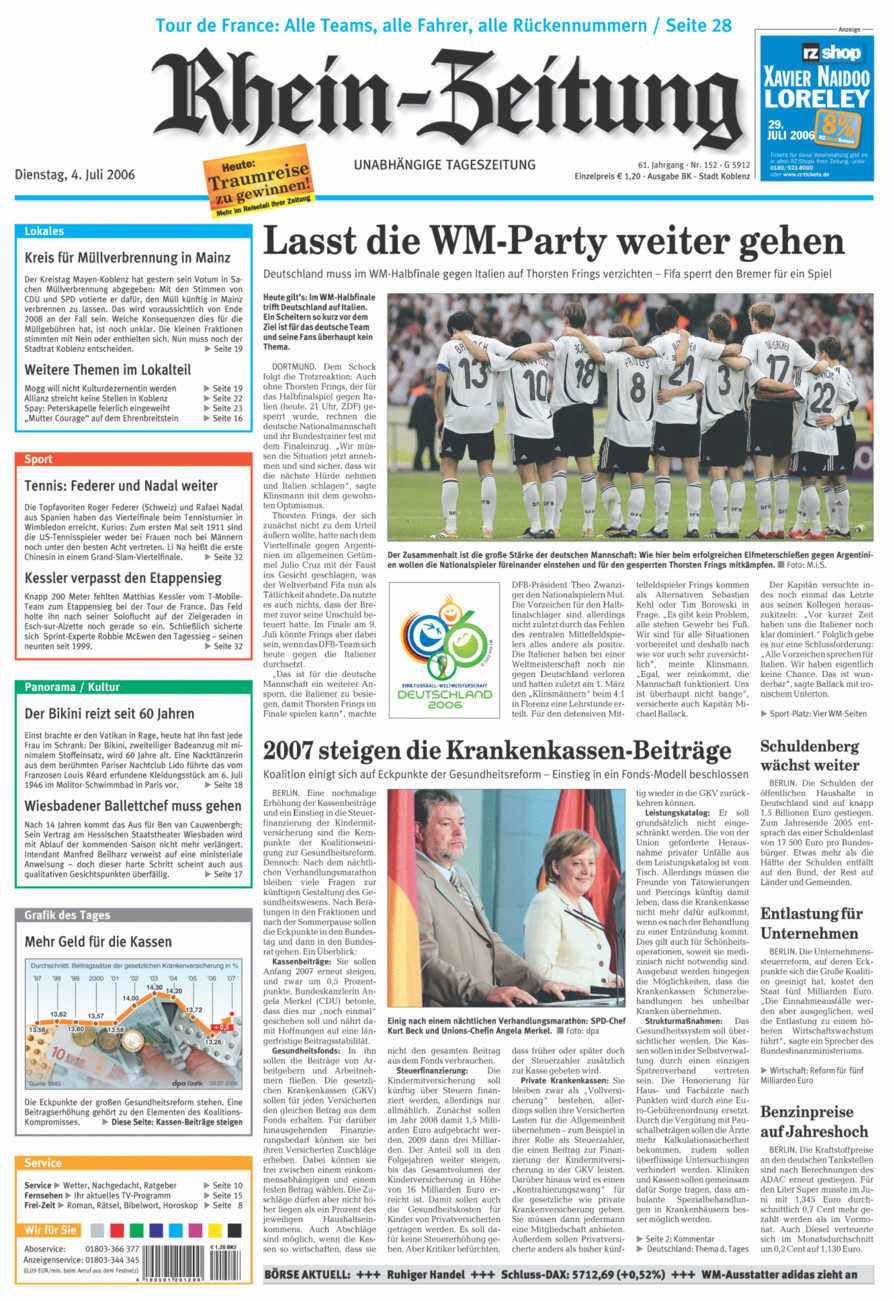Rhein-Zeitung Koblenz & Region vom Dienstag, 04.07.2006
