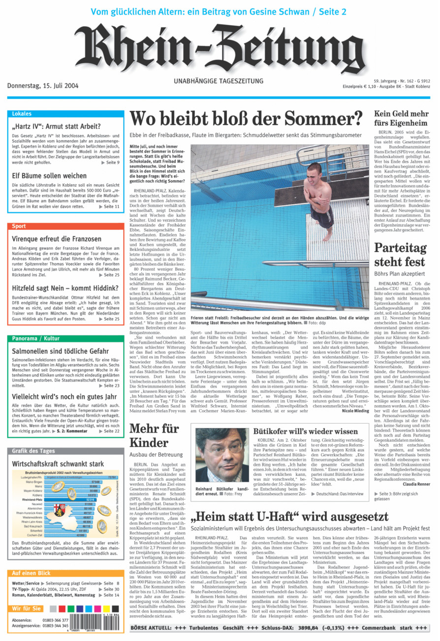 Rhein-Zeitung Koblenz & Region vom Donnerstag, 15.07.2004