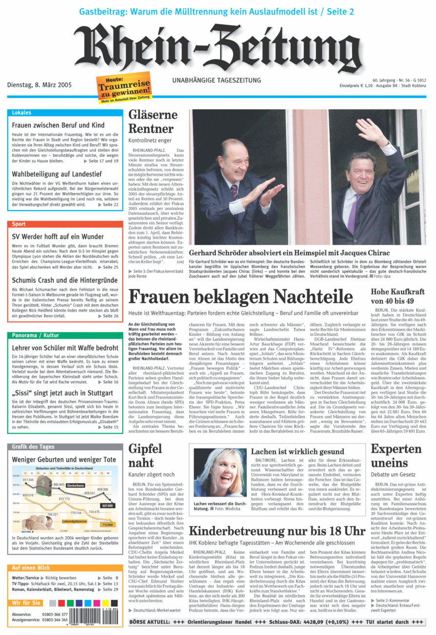 Rhein-Zeitung Koblenz & Region vom Dienstag, 08.03.2005