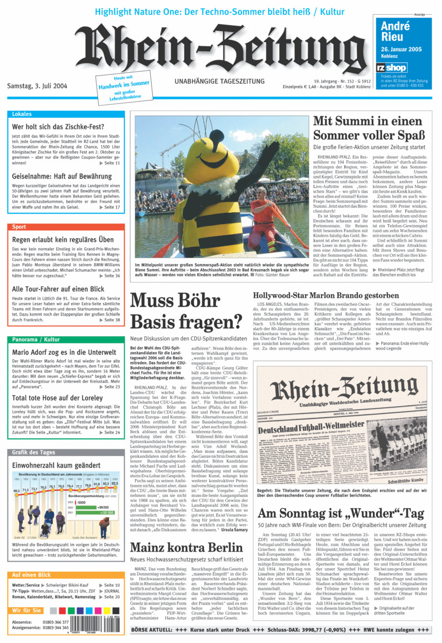 Rhein-Zeitung Koblenz & Region vom Samstag, 03.07.2004