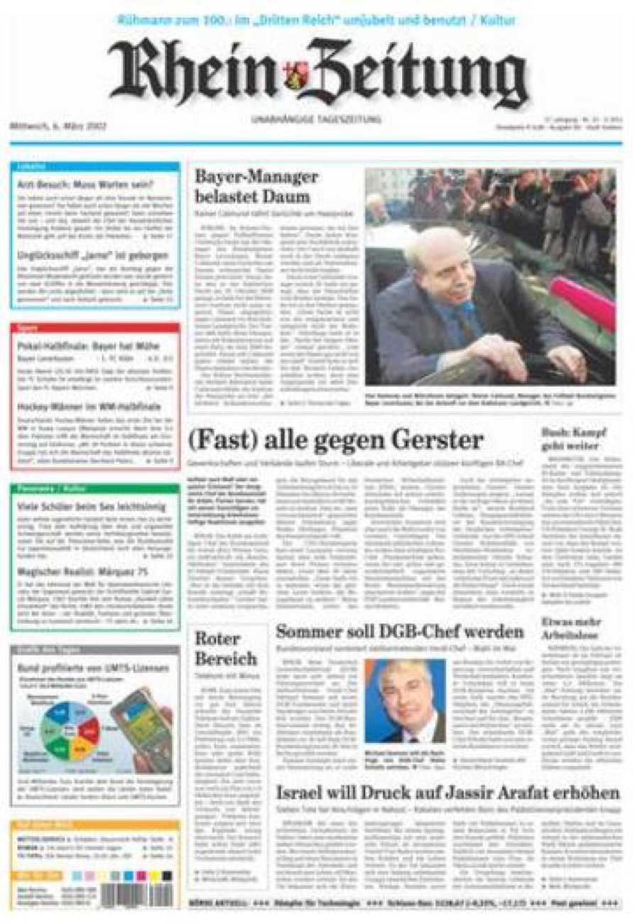 Rhein-Zeitung Koblenz & Region vom Mittwoch, 06.03.2002