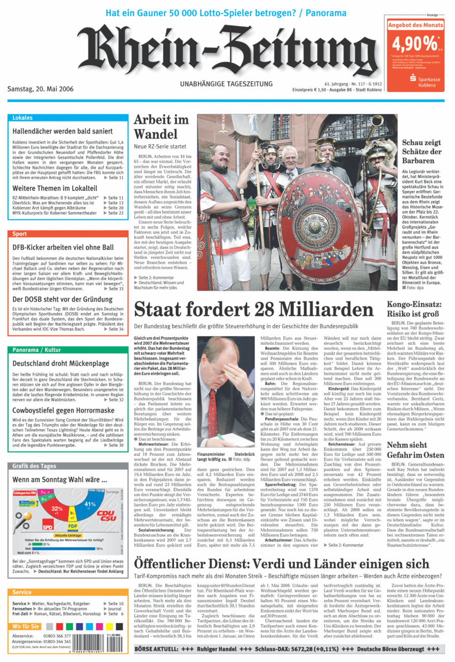 Rhein-Zeitung Koblenz & Region vom Samstag, 20.05.2006