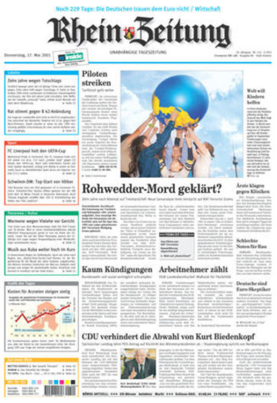 Rhein-Zeitung Koblenz & Region vom Donnerstag, 17.05.2001
