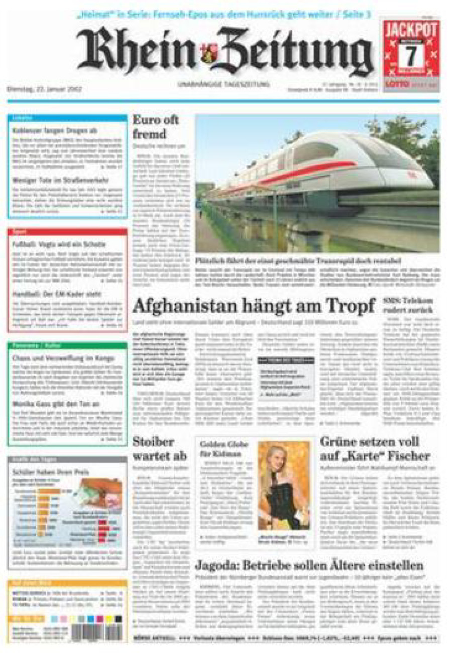 Rhein-Zeitung Koblenz & Region vom Dienstag, 22.01.2002
