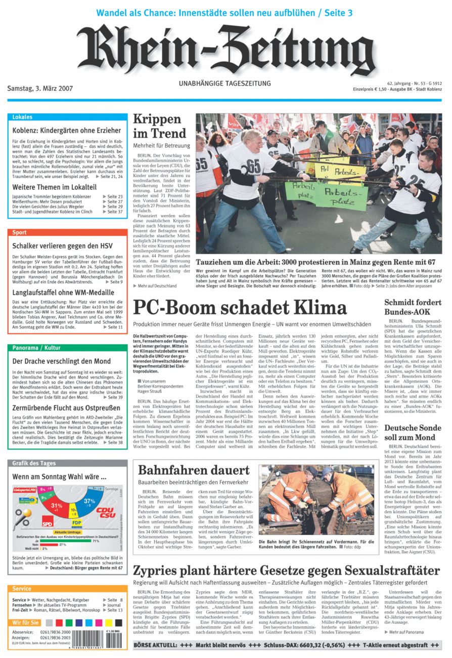 Rhein-Zeitung Koblenz & Region vom Samstag, 03.03.2007