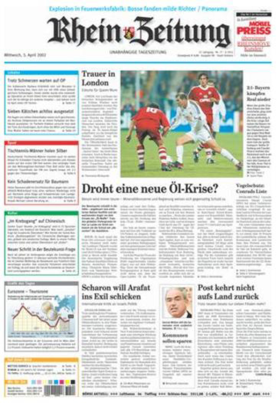 Rhein-Zeitung Koblenz & Region vom Mittwoch, 03.04.2002