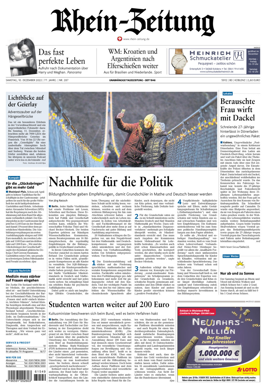 Rhein-Zeitung Koblenz & Region vom Samstag, 10.12.2022