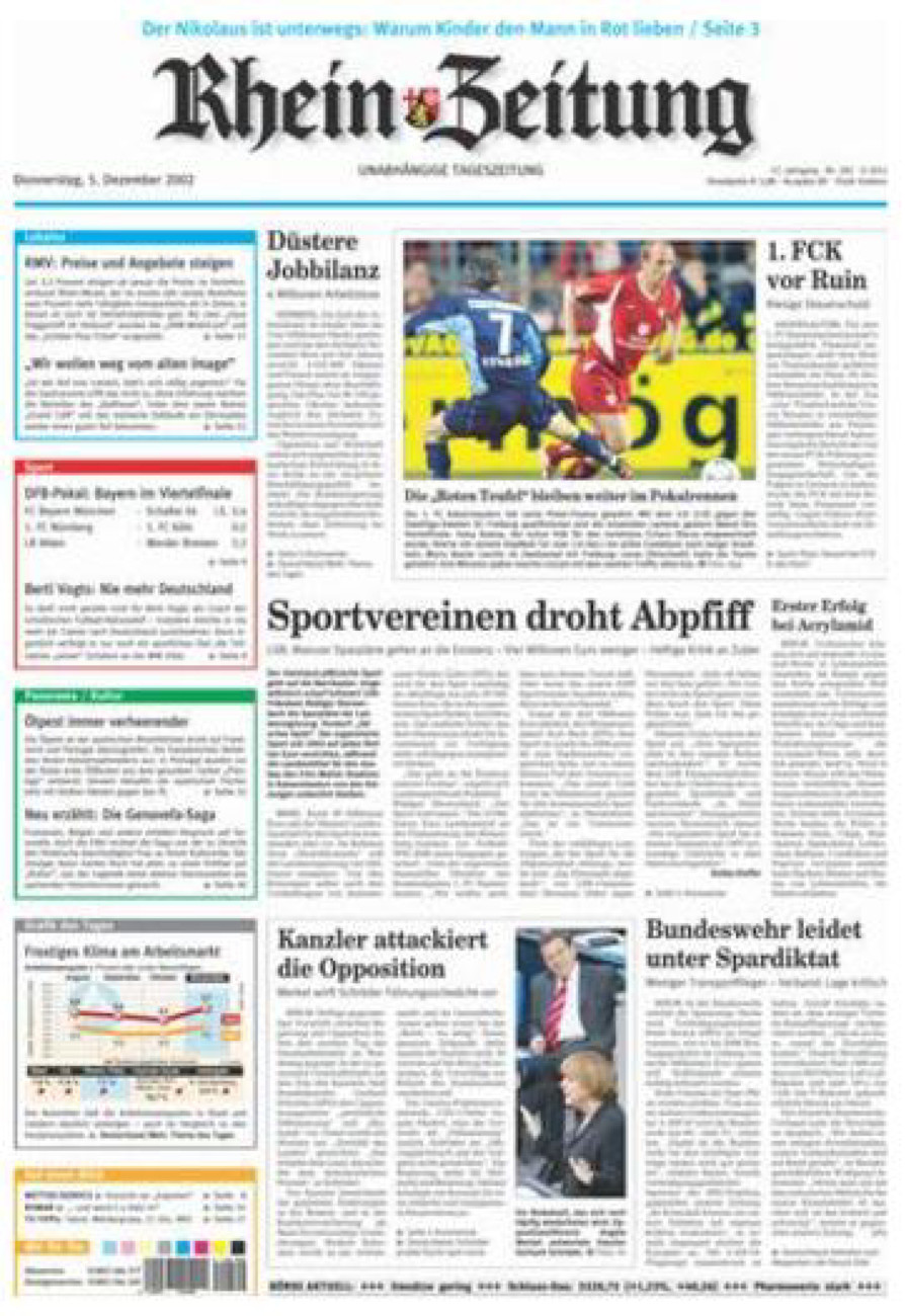Rhein-Zeitung Koblenz & Region vom Donnerstag, 05.12.2002