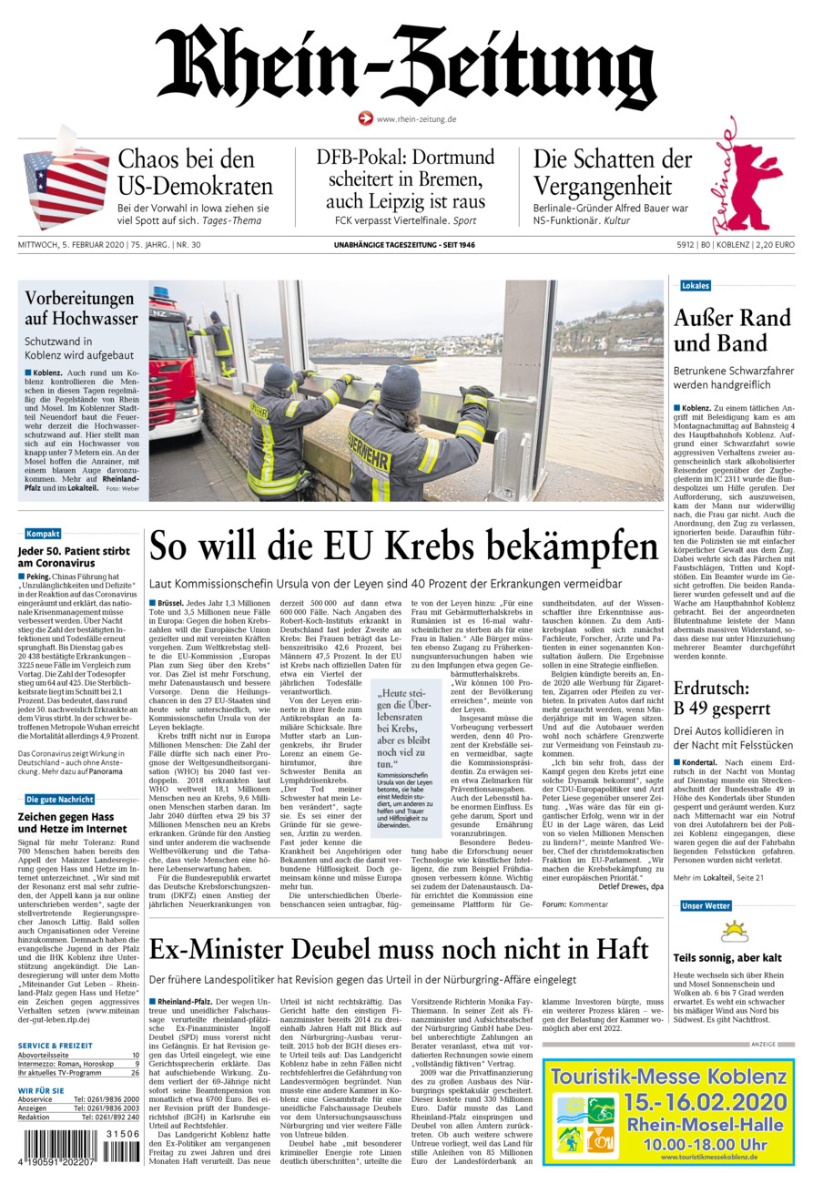 Rhein-Zeitung Koblenz & Region vom Mittwoch, 05.02.2020