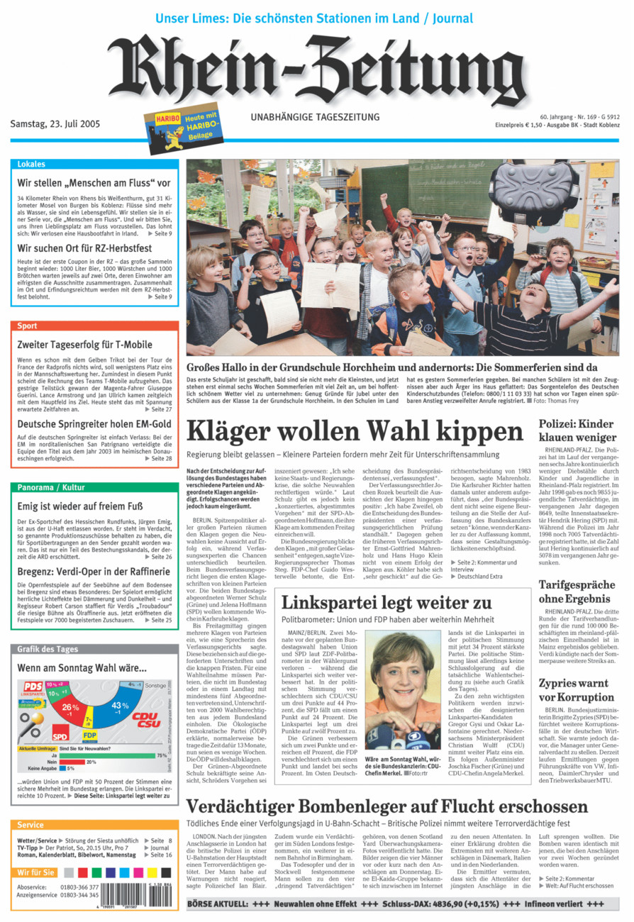 Rhein-Zeitung Koblenz & Region vom Samstag, 23.07.2005