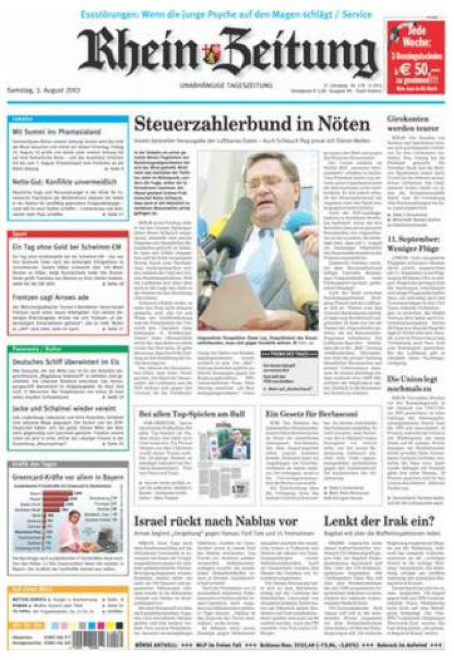 Rhein-Zeitung Koblenz & Region vom Samstag, 03.08.2002