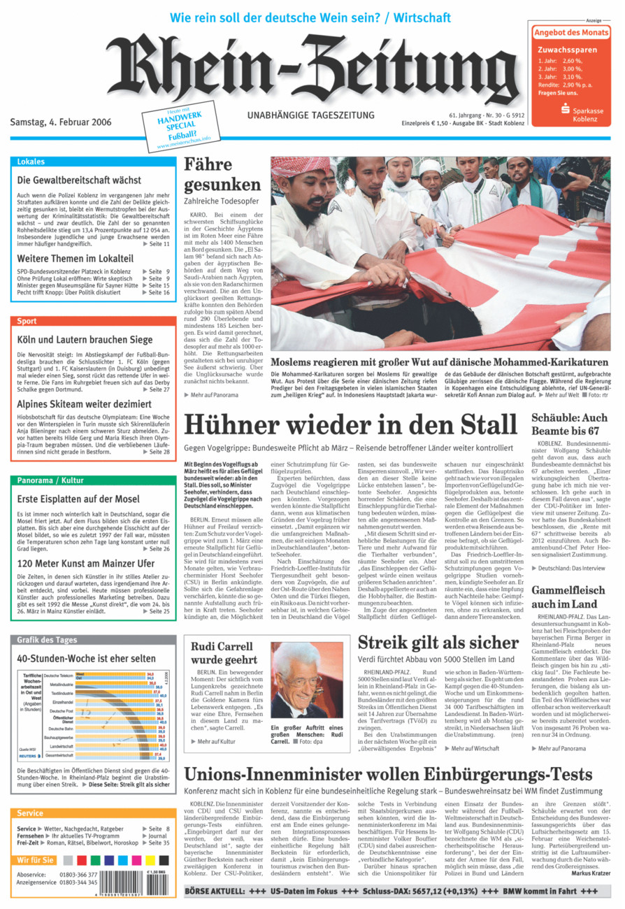 Rhein-Zeitung Koblenz & Region vom Samstag, 04.02.2006