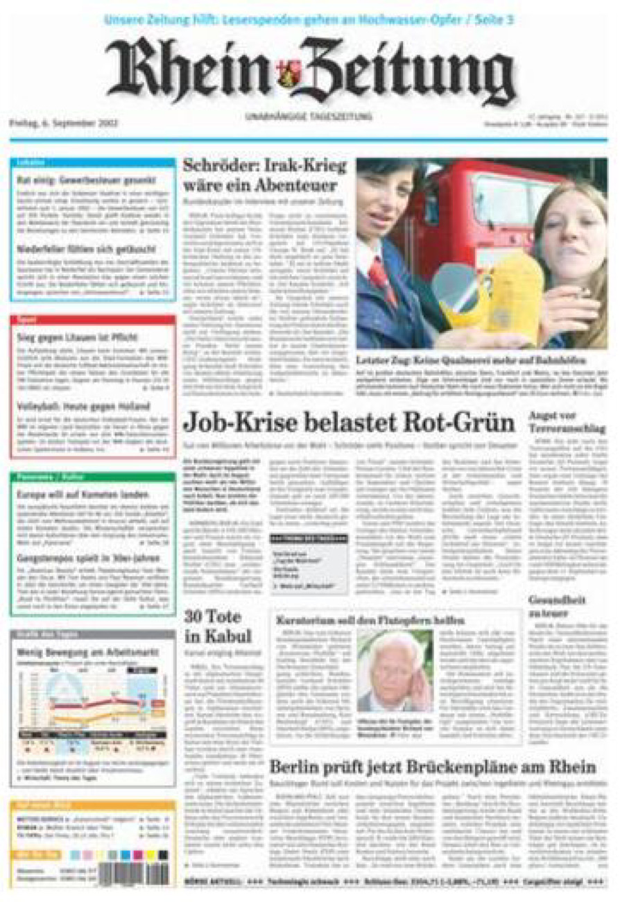 Rhein-Zeitung Koblenz & Region vom Freitag, 06.09.2002