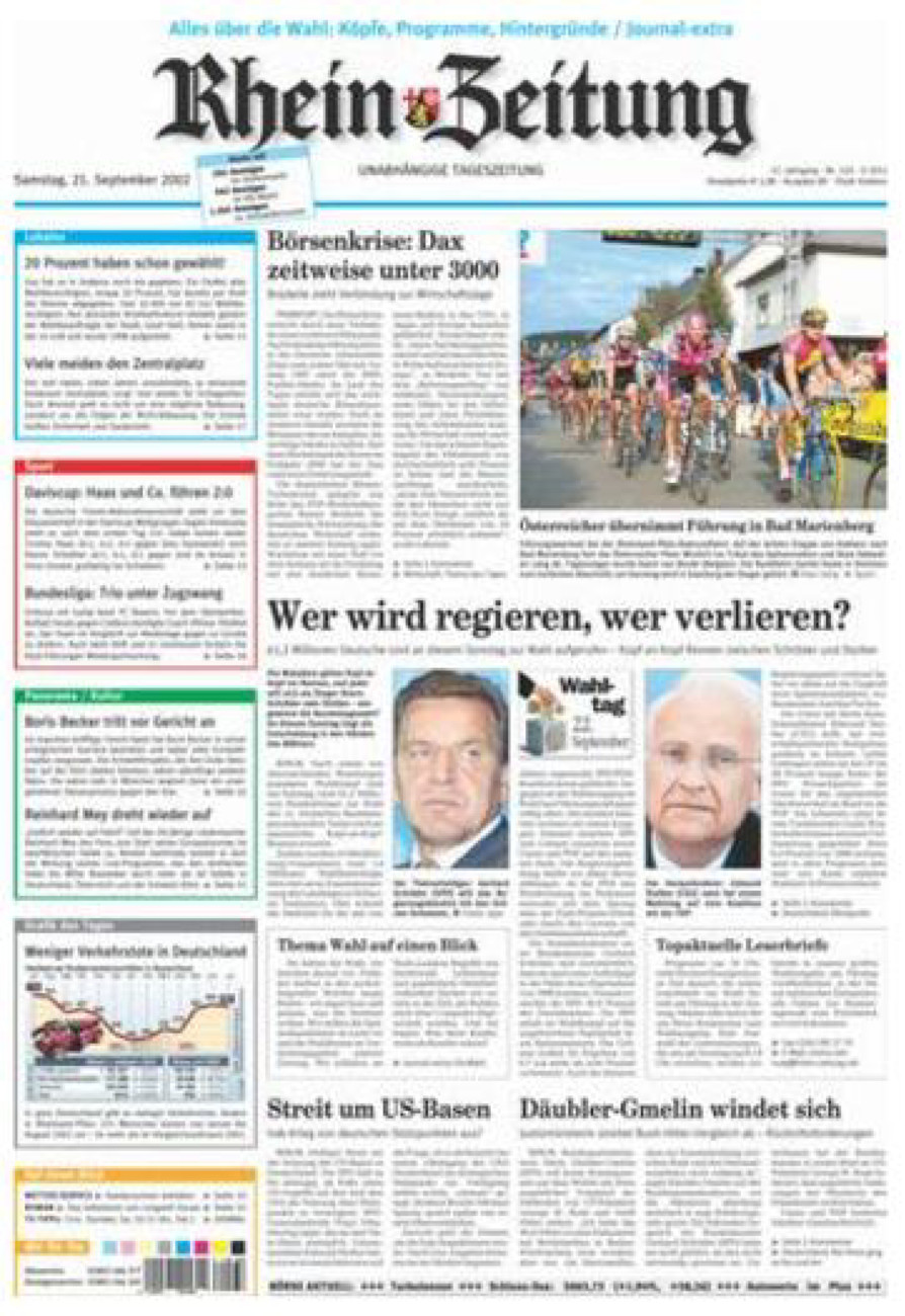 Rhein-Zeitung Koblenz & Region vom Samstag, 21.09.2002