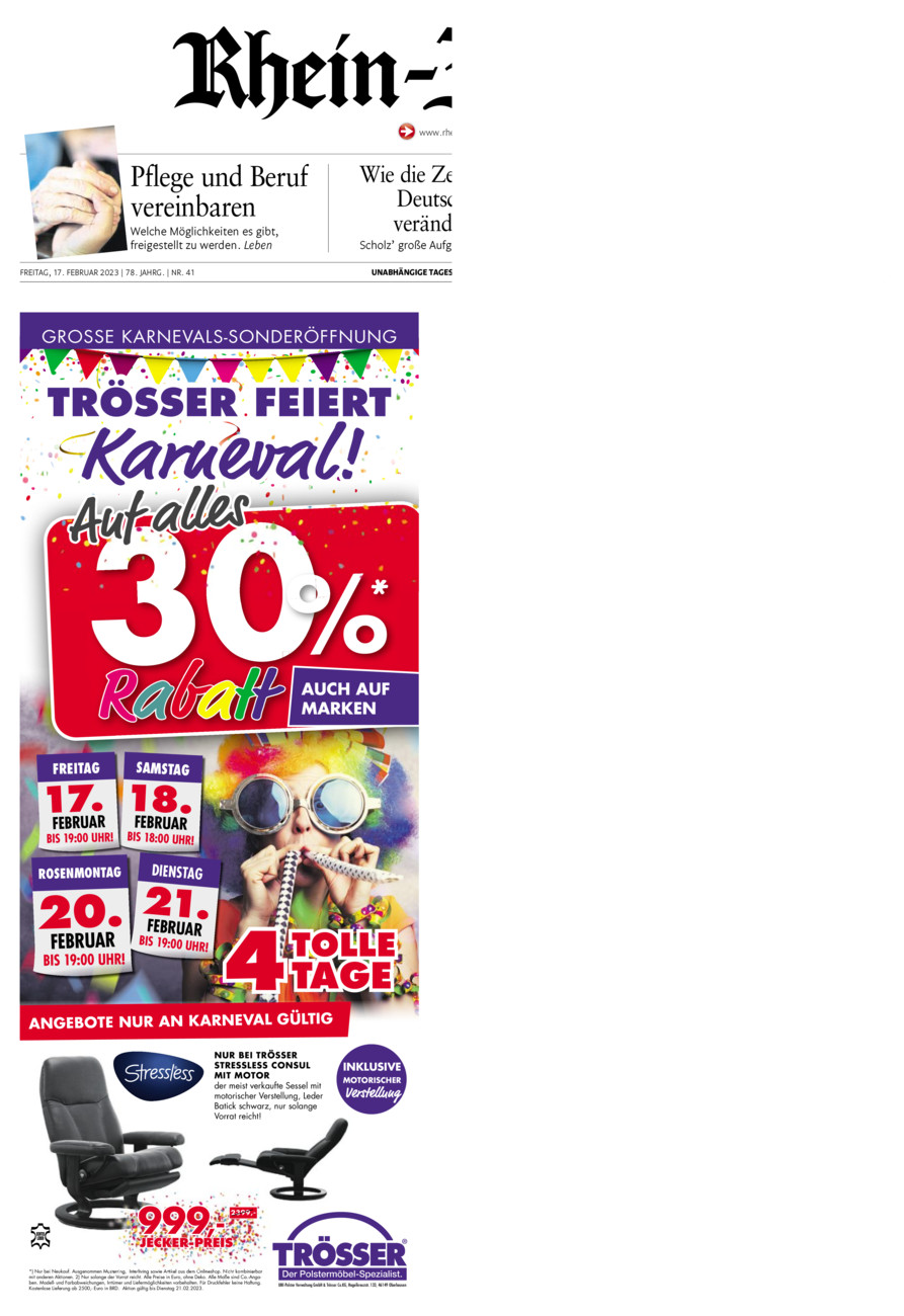 Rhein-Zeitung Koblenz & Region vom Freitag, 17.02.2023