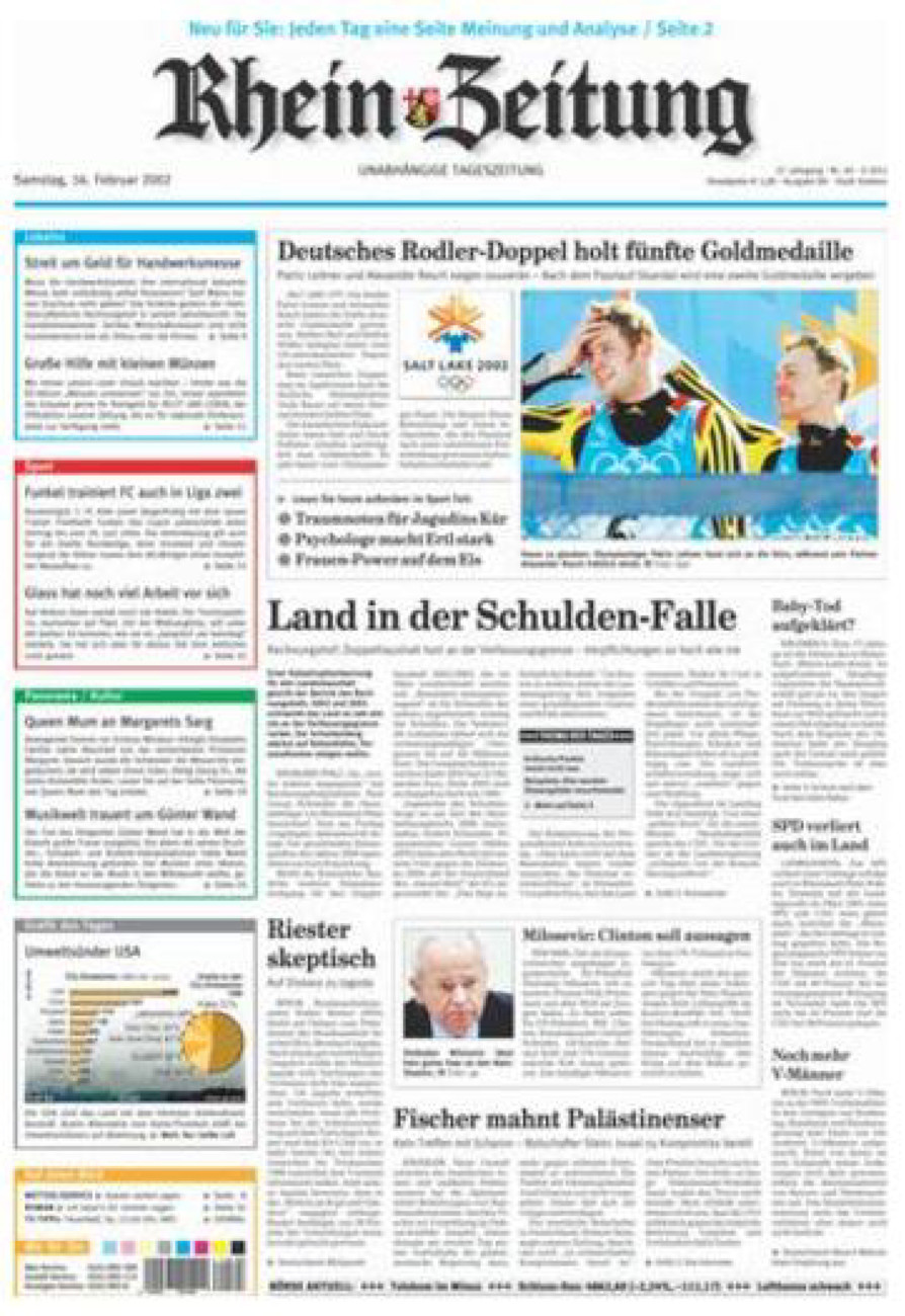 Rhein-Zeitung Koblenz & Region vom Samstag, 16.02.2002