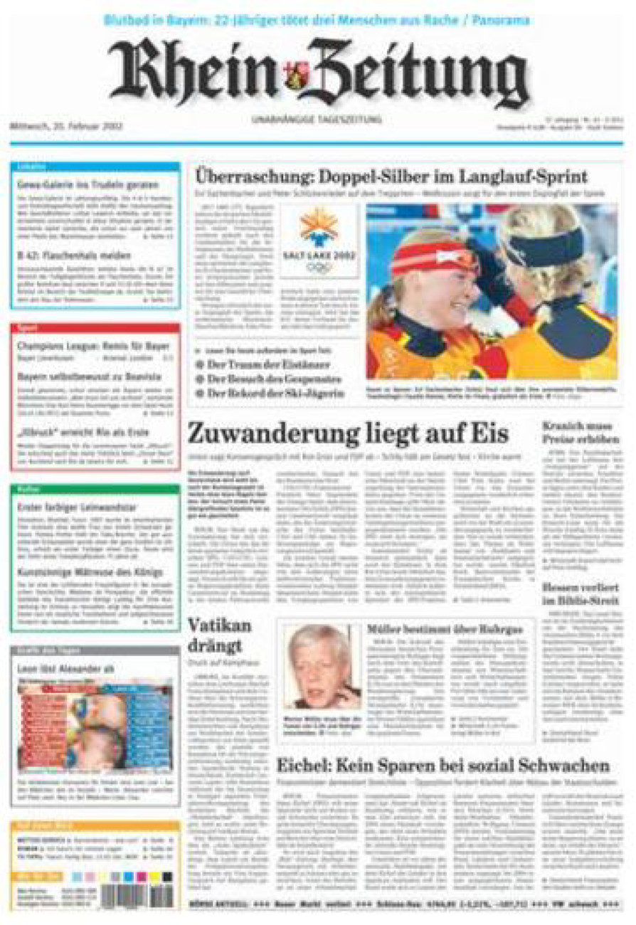 Rhein-Zeitung Koblenz & Region vom Mittwoch, 20.02.2002