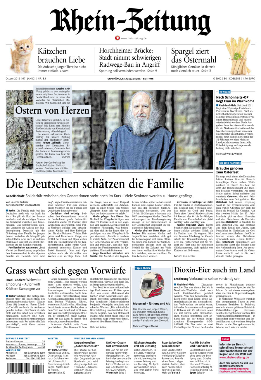 Rhein-Zeitung Koblenz & Region vom Samstag, 07.04.2012
