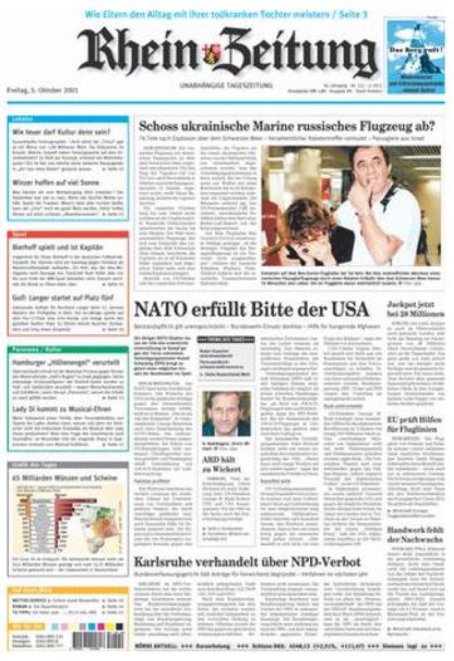 Rhein-Zeitung Koblenz & Region vom Freitag, 05.10.2001