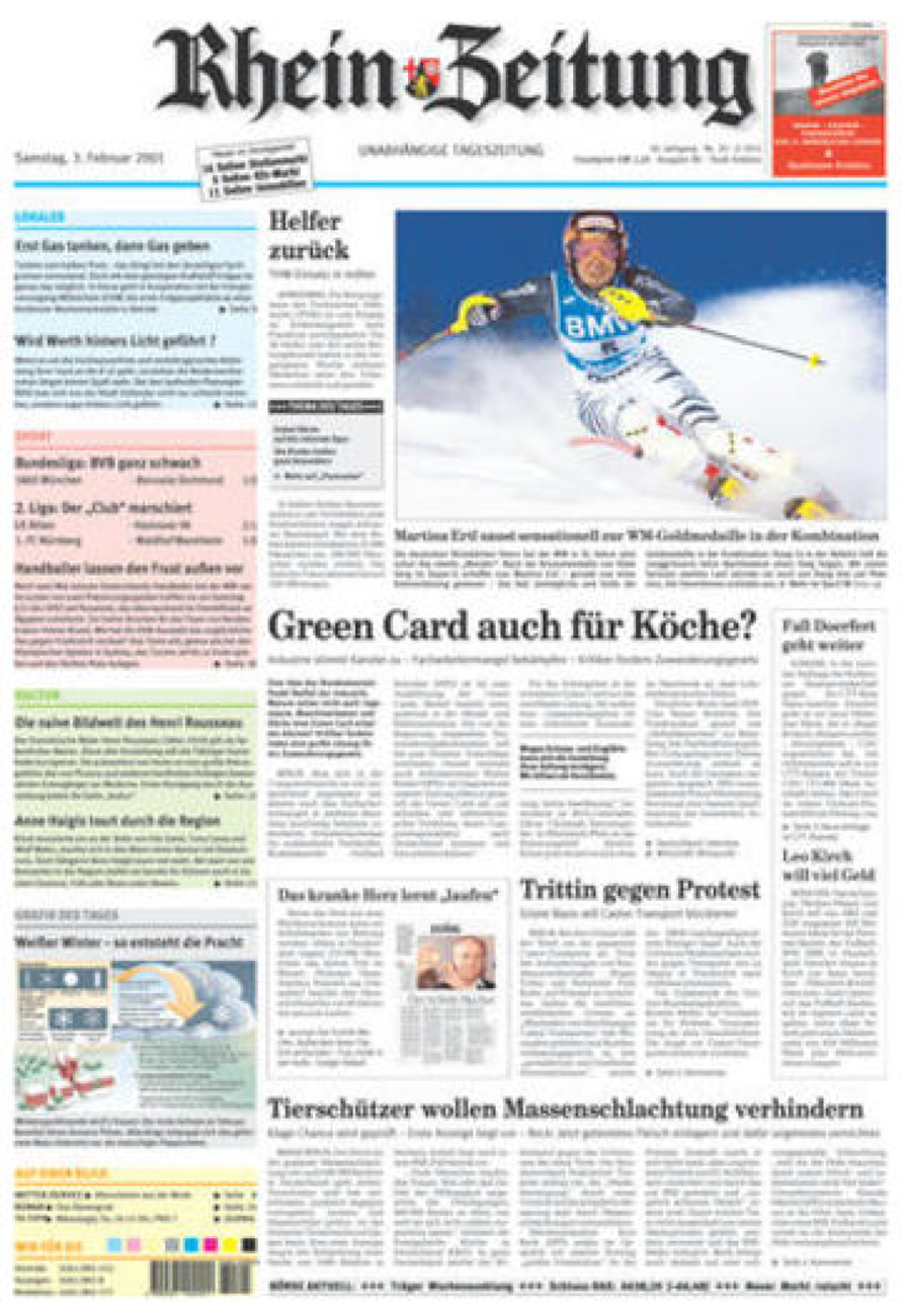 Rhein-Zeitung Koblenz & Region vom Samstag, 03.02.2001