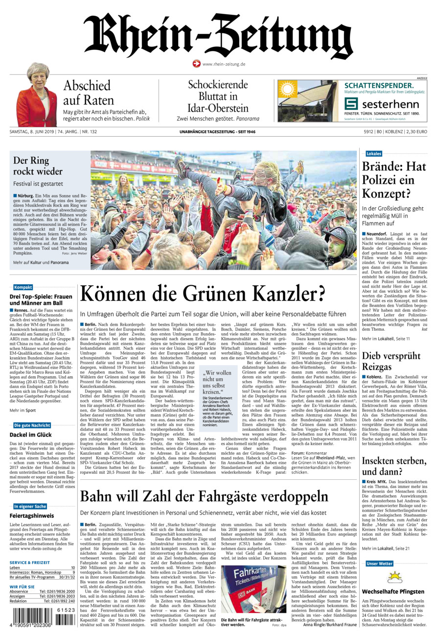 Rhein-Zeitung Koblenz & Region vom Samstag, 08.06.2019