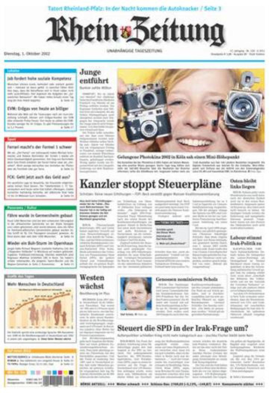 Rhein-Zeitung Koblenz & Region vom Dienstag, 01.10.2002