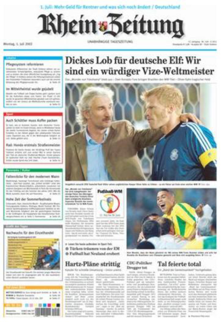 Rhein-Zeitung Koblenz & Region vom Montag, 01.07.2002