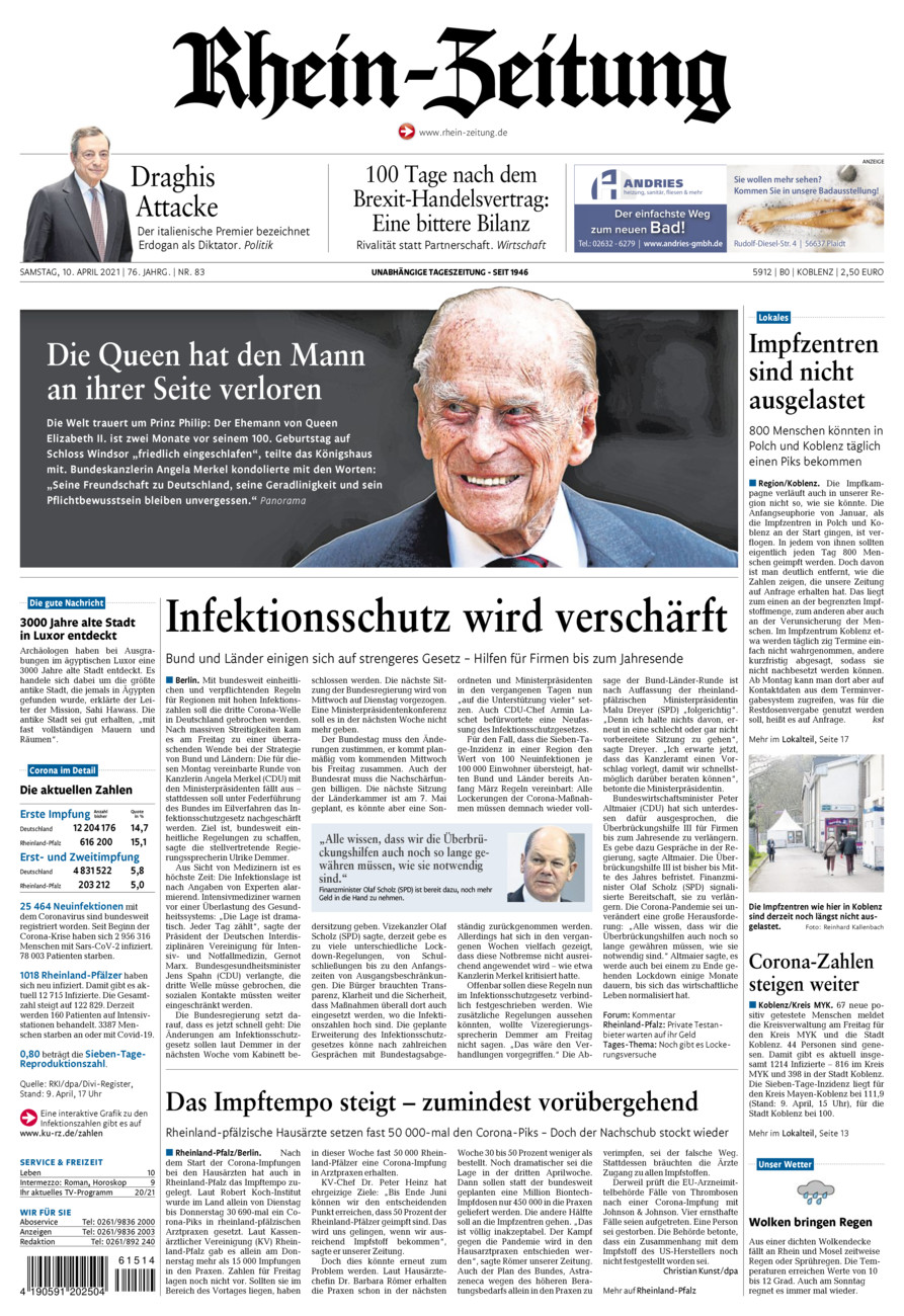 Rhein-Zeitung Koblenz & Region vom Samstag, 10.04.2021