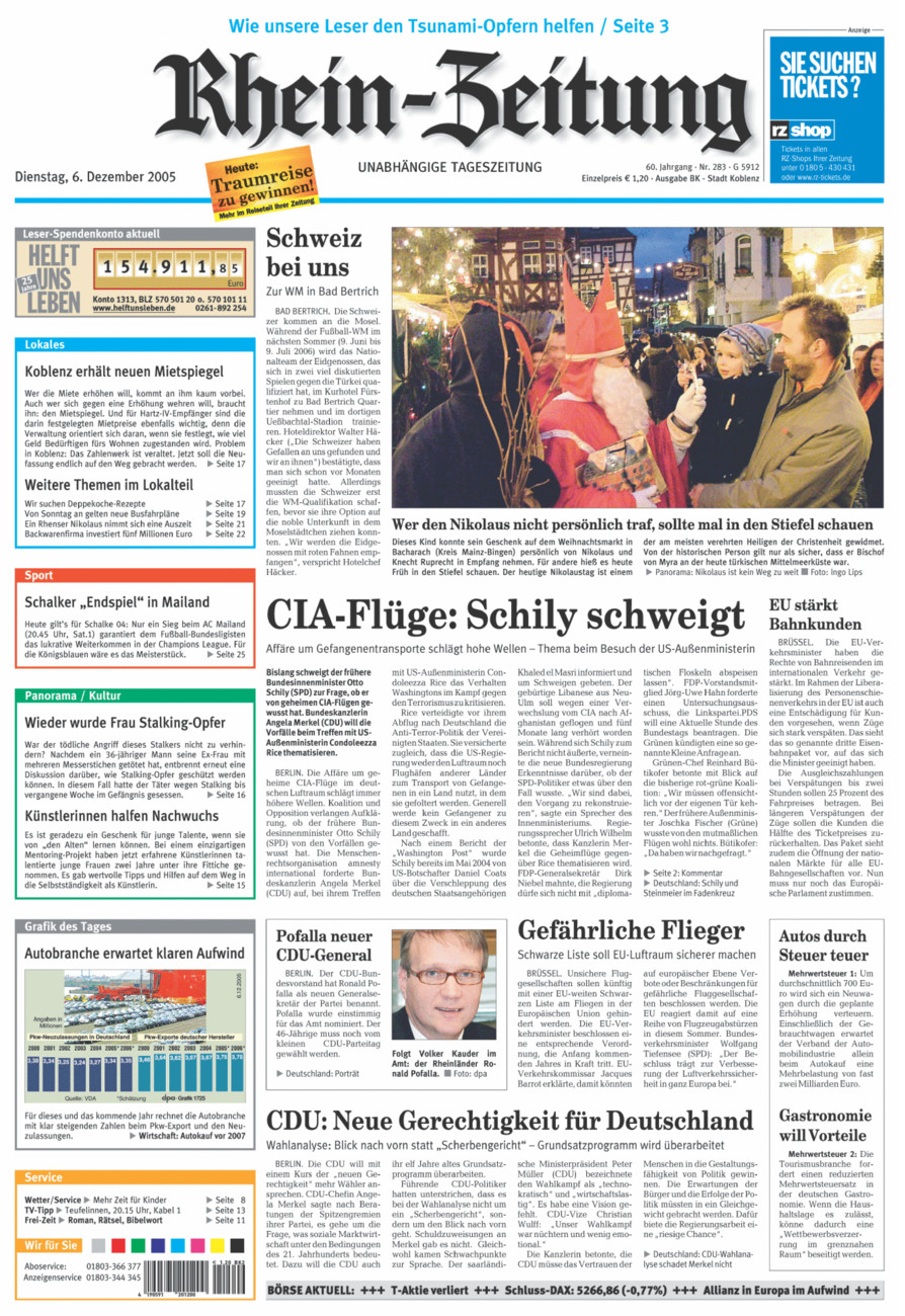 Rhein-Zeitung Koblenz & Region vom Dienstag, 06.12.2005