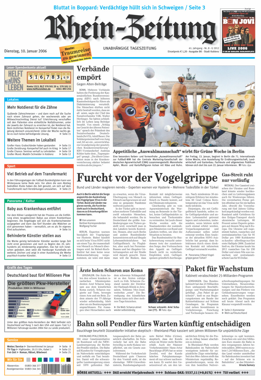 Rhein-Zeitung Koblenz & Region vom Dienstag, 10.01.2006