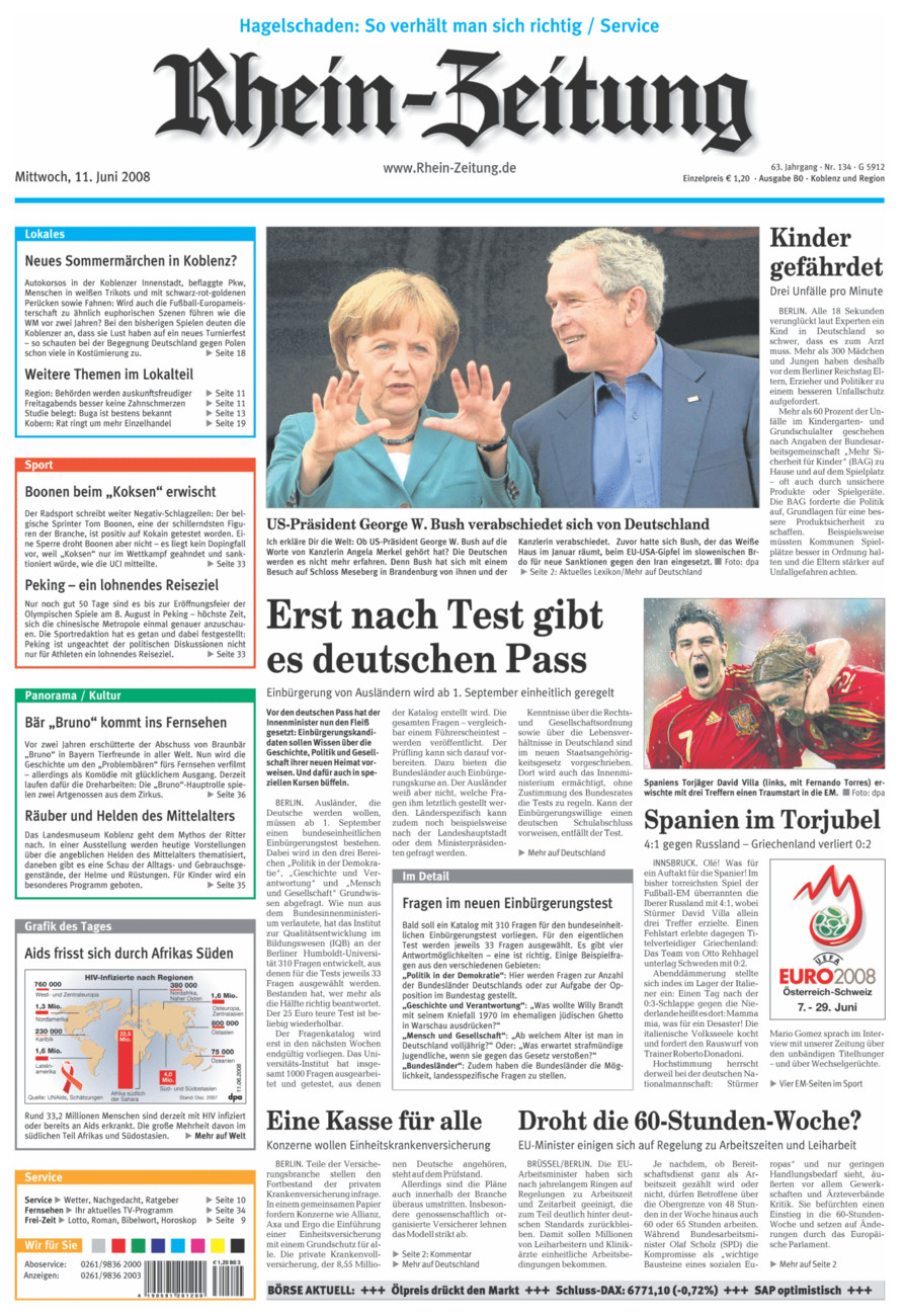 Rhein-Zeitung Koblenz & Region vom Mittwoch, 11.06.2008