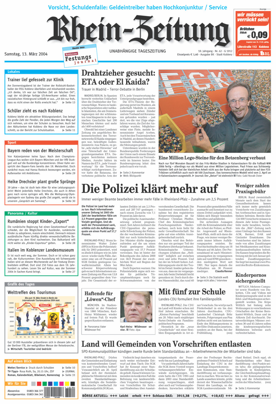 Rhein-Zeitung Koblenz & Region vom Samstag, 13.03.2004