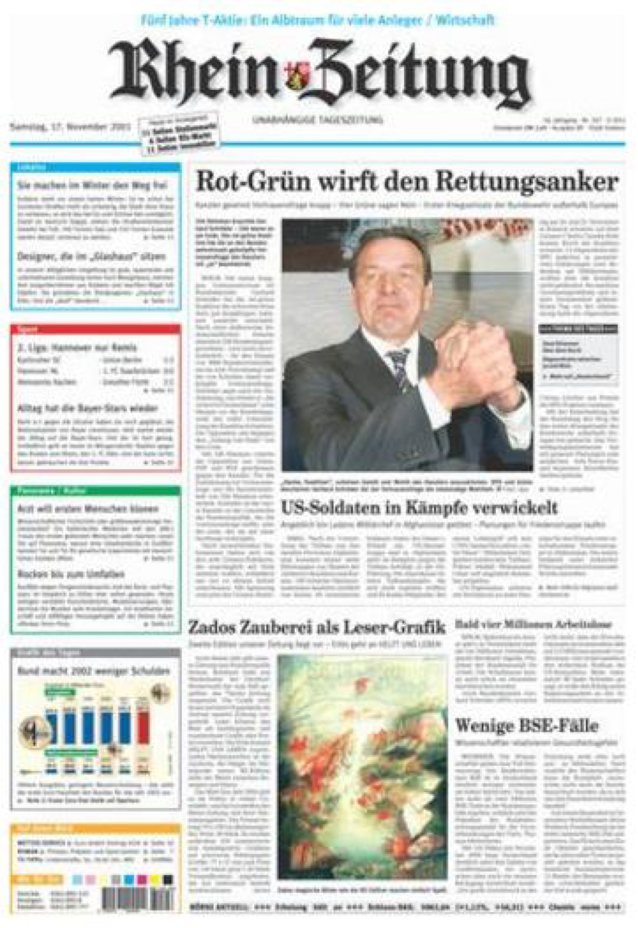Rhein-Zeitung Koblenz & Region vom Samstag, 17.11.2001