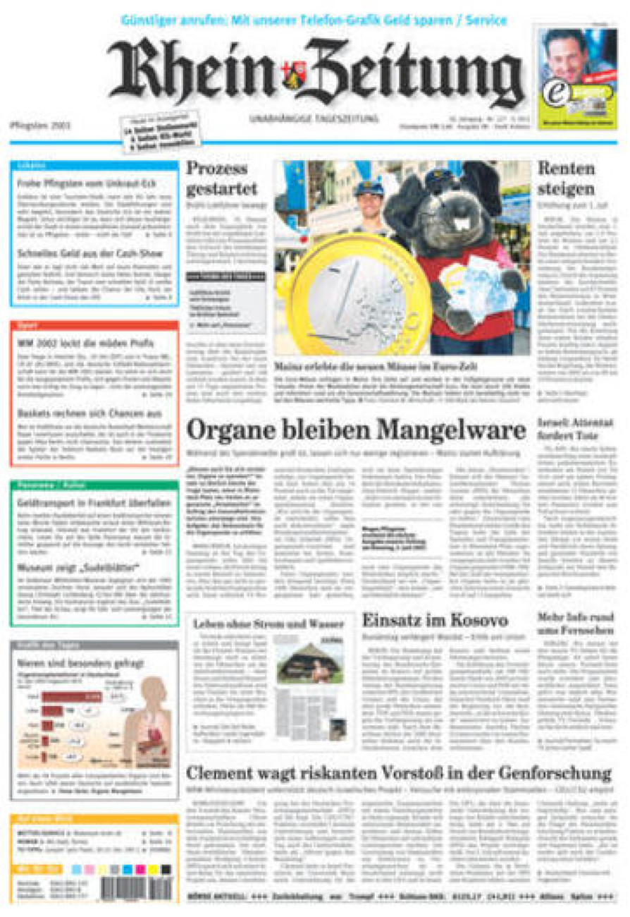 Rhein-Zeitung Koblenz & Region vom Samstag, 02.06.2001