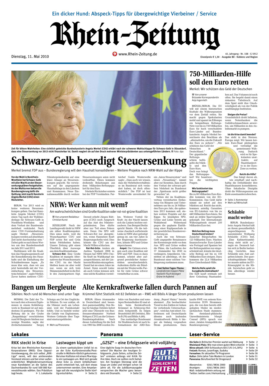 Rhein-Zeitung Koblenz & Region vom Dienstag, 11.05.2010