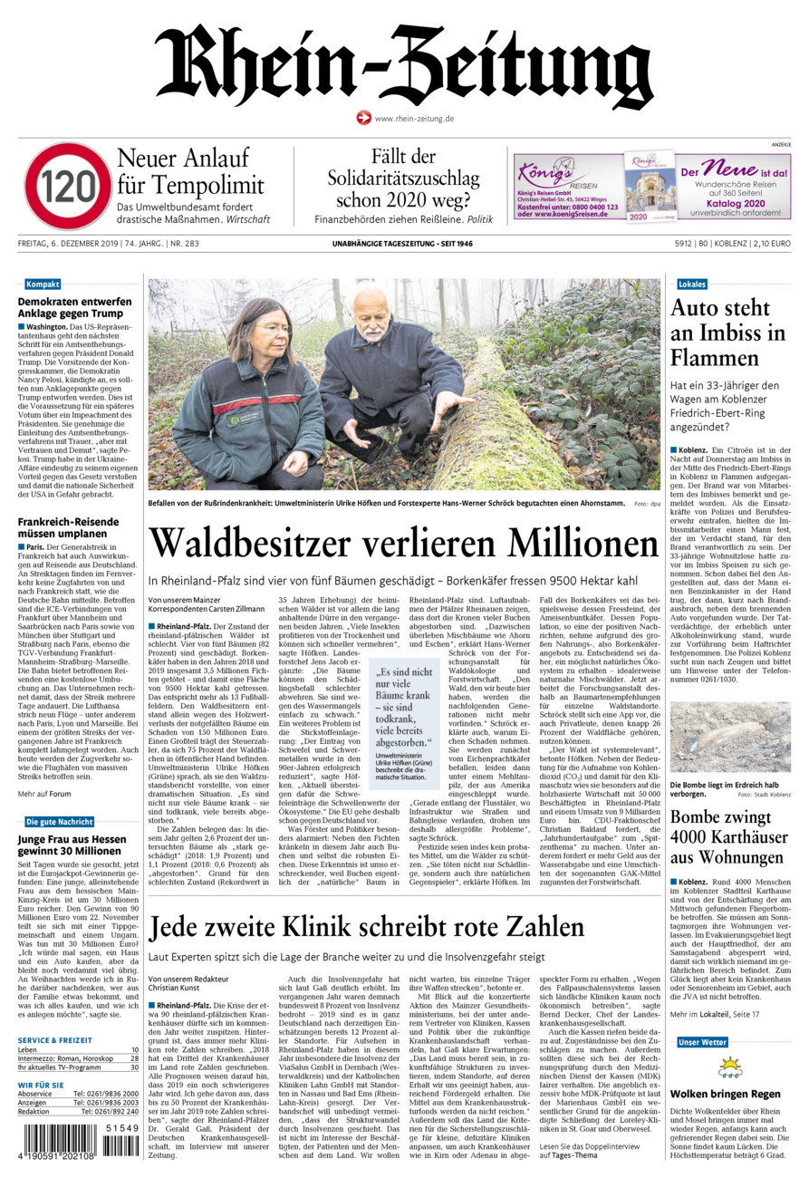Rhein-Zeitung Koblenz & Region vom Freitag, 06.12.2019