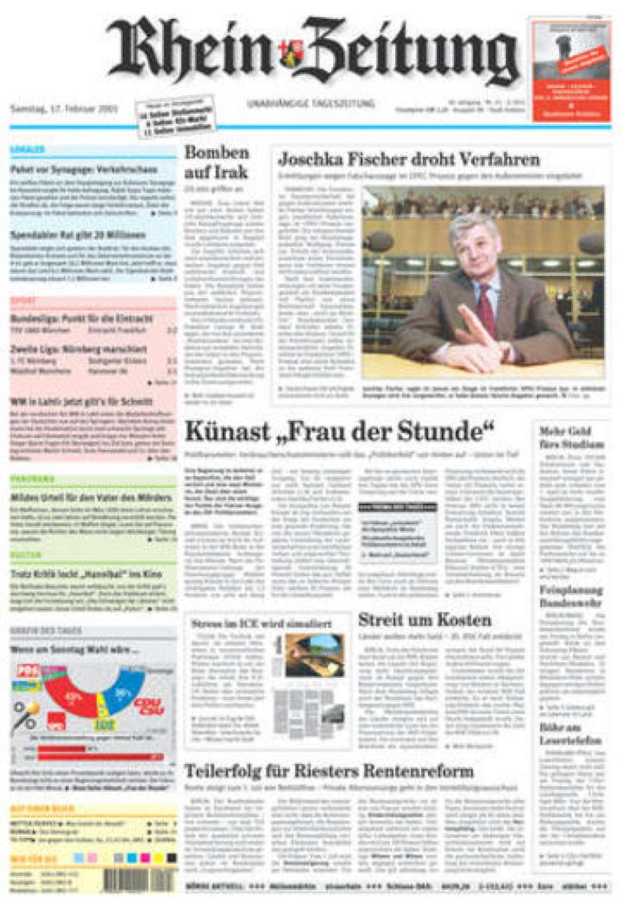 Rhein-Zeitung Koblenz & Region vom Samstag, 17.02.2001