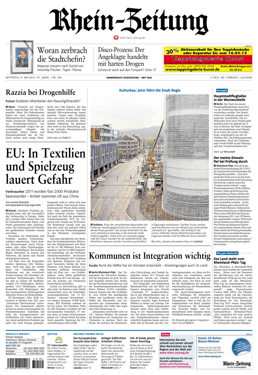 Rhein-Zeitung Koblenz & Region vom Mittwoch, 09.05.2012