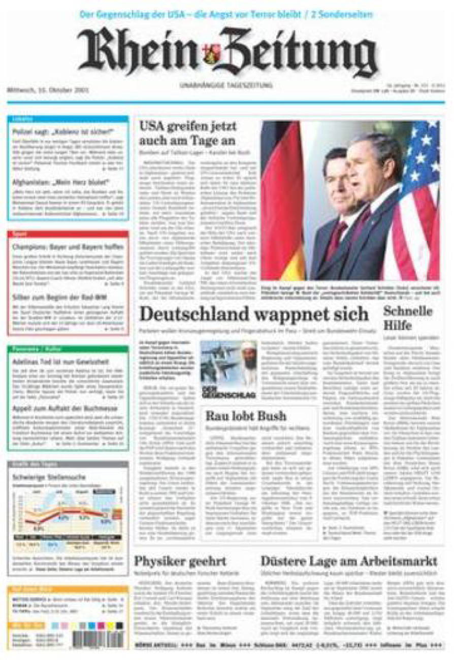 Rhein-Zeitung Koblenz & Region vom Mittwoch, 10.10.2001