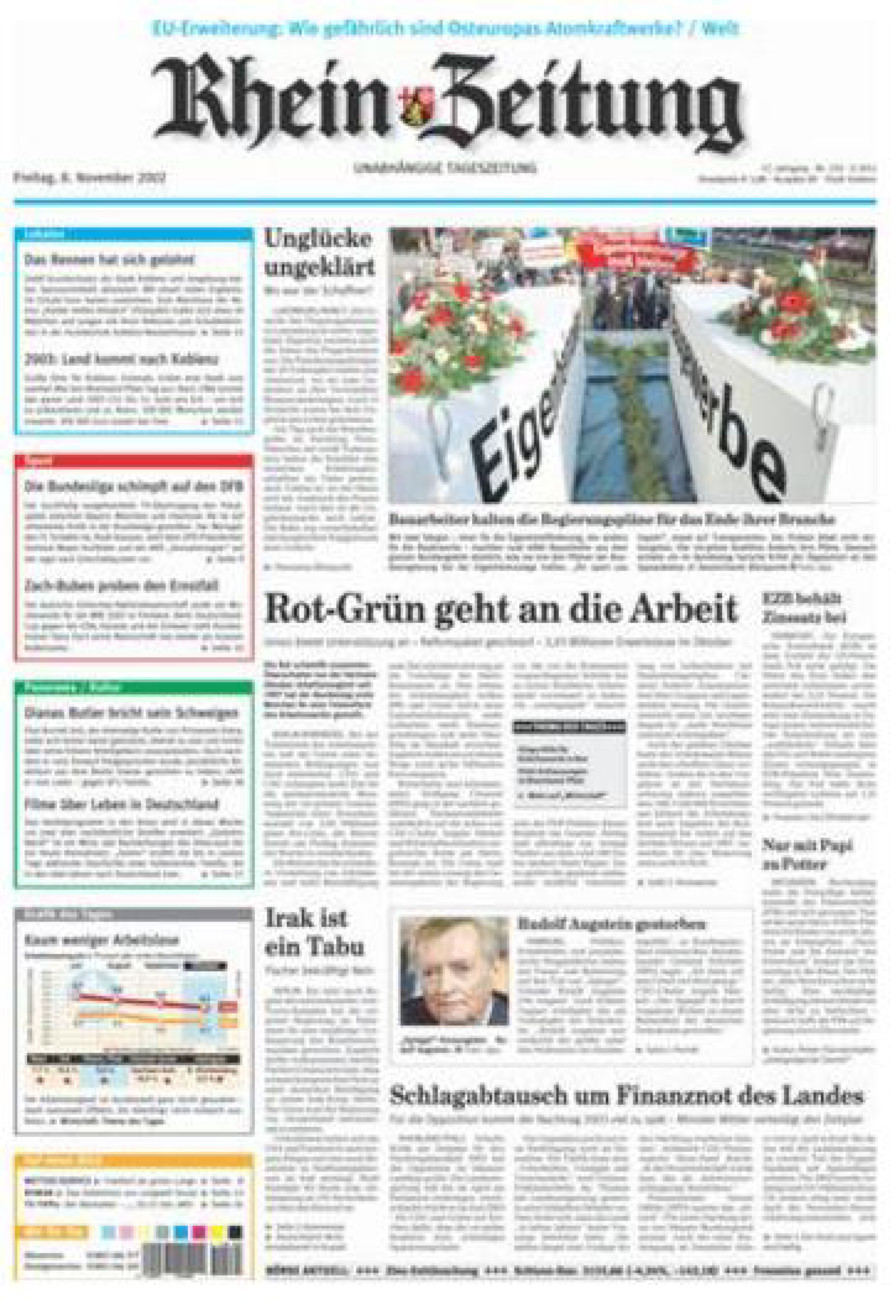 Rhein-Zeitung Koblenz & Region vom Freitag, 08.11.2002