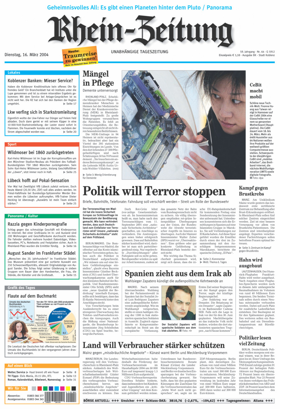 Rhein-Zeitung Koblenz & Region vom Dienstag, 16.03.2004