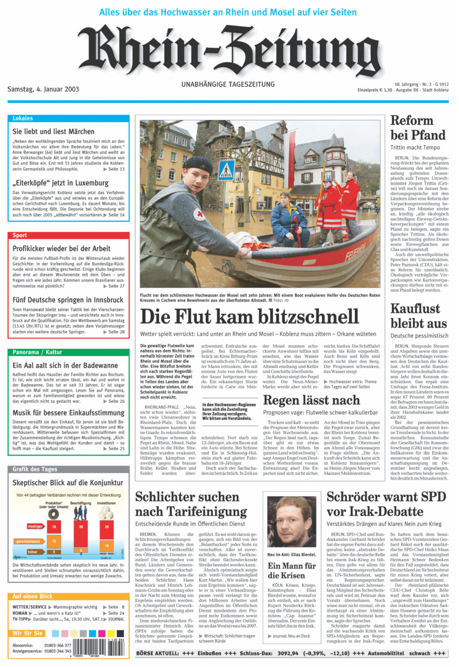 Rhein-Zeitung Koblenz & Region vom Samstag, 04.01.2003