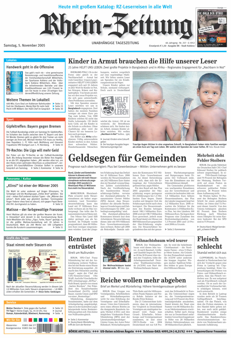 Rhein-Zeitung Koblenz & Region vom Samstag, 05.11.2005