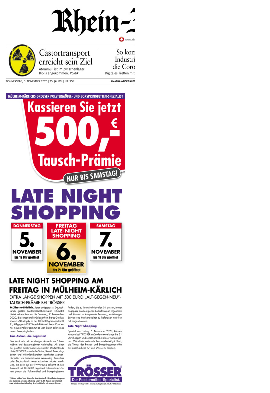 Rhein-Zeitung Koblenz & Region vom Donnerstag, 05.11.2020