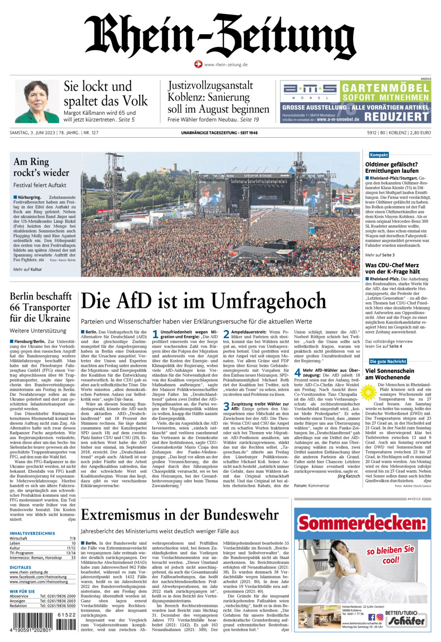 Rhein-Zeitung Koblenz & Region vom Samstag, 03.06.2023