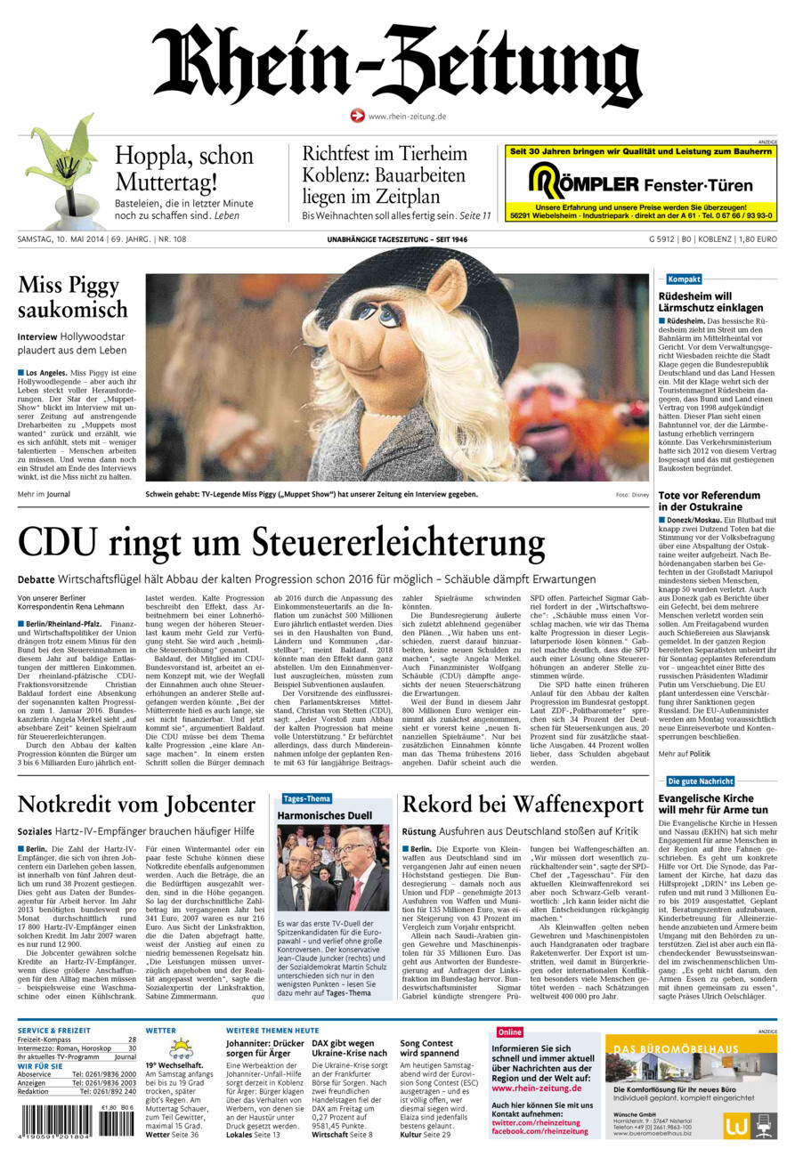 Rhein-Zeitung Koblenz & Region vom Samstag, 10.05.2014