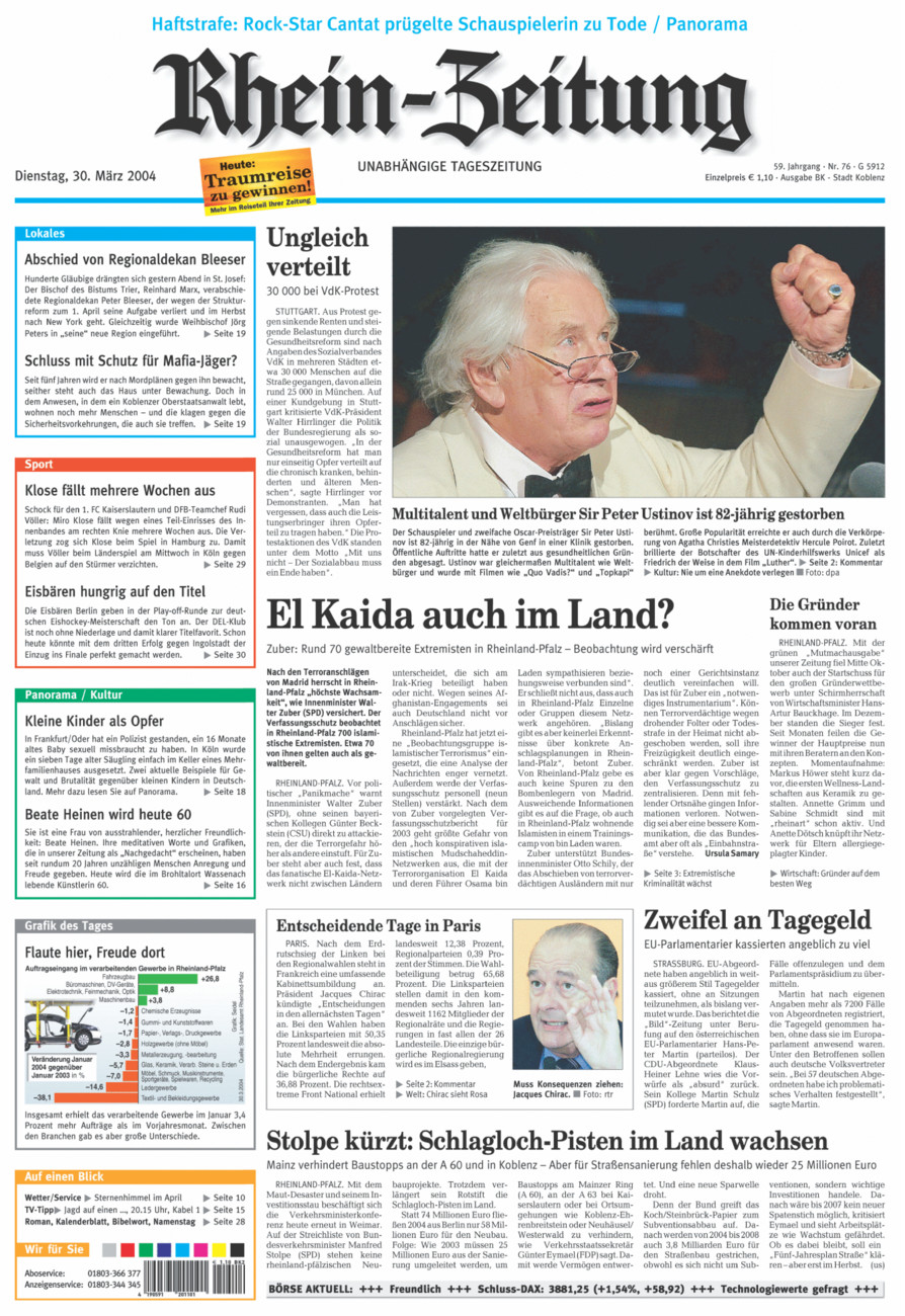 Rhein-Zeitung Koblenz & Region vom Dienstag, 30.03.2004