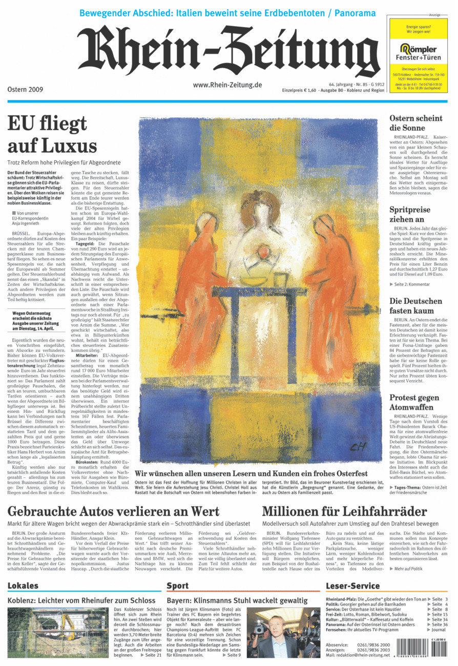 Rhein-Zeitung Koblenz & Region vom Samstag, 11.04.2009
