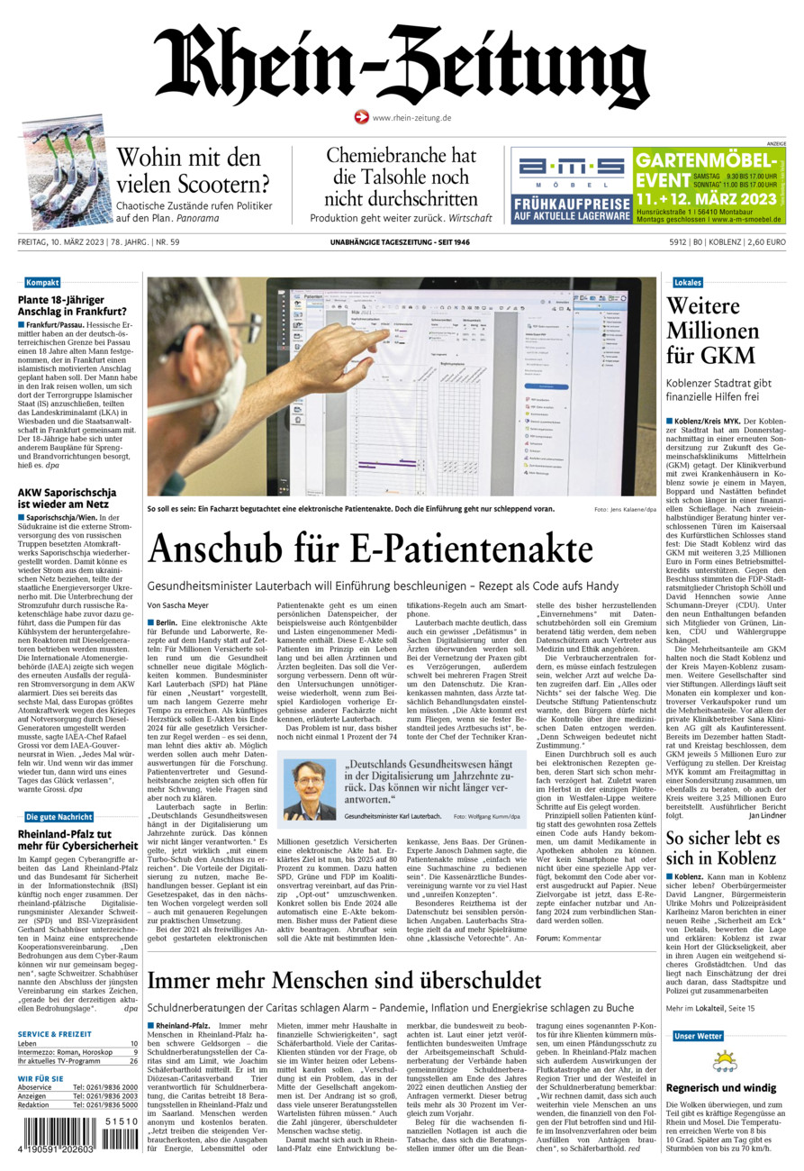 Rhein-Zeitung Koblenz & Region vom Freitag, 10.03.2023